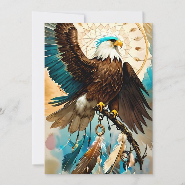 The Eagle Dreamcatcher | Flat Greeting Card (Front)