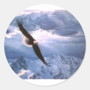 The Eagle Weathers the Storm Classic Round Sticker