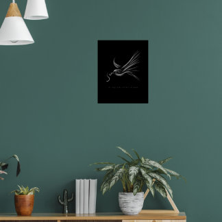 The Early Bird Catches the Worm - Line Art Proverb Poster