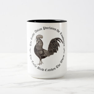The Early Bird Catches The Worm Two-Tone Coffee Mug