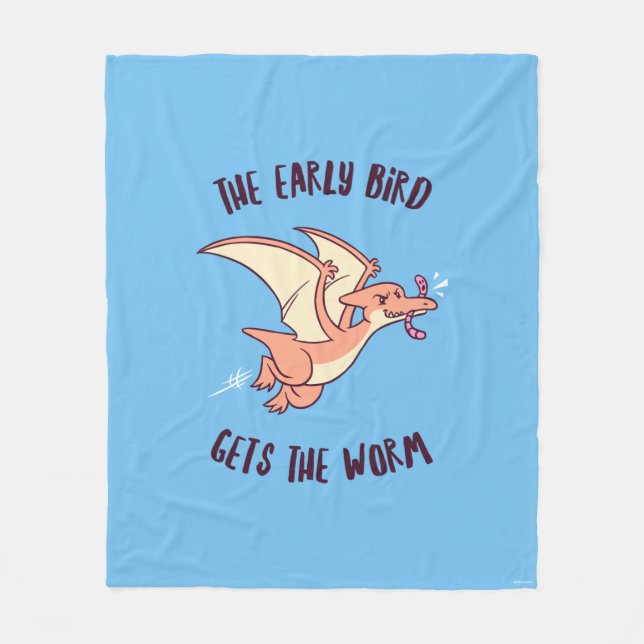 The Early Bird Gets The Worm Fleece Blanket (Front)