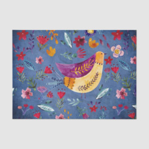 The Early Bird in Flower Garden Tissue Paper