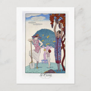 The Earth, 1925 (colour litho) Postcard