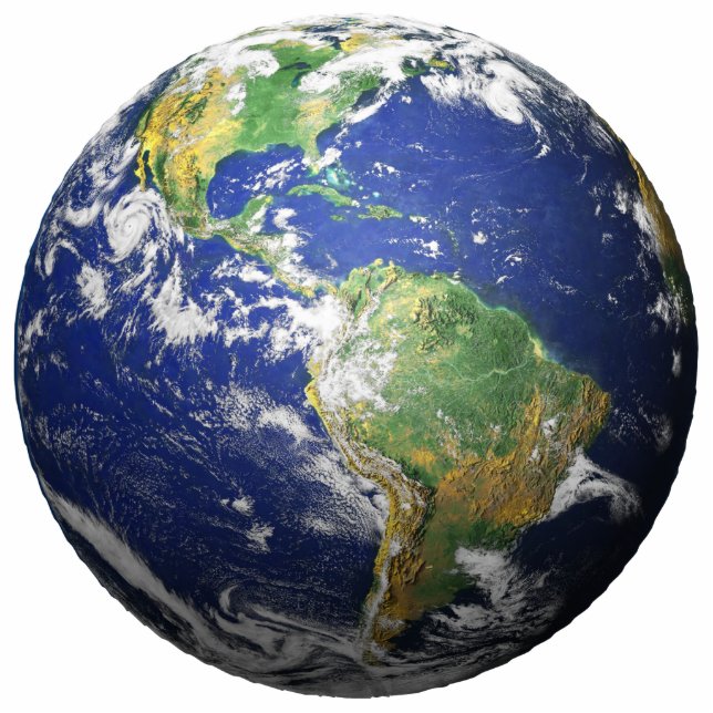 The Earth - 3D Standing Photo Sculpture (Front)