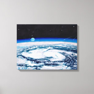 The Earth From a Spinning Height: Canvas Uncropped Print