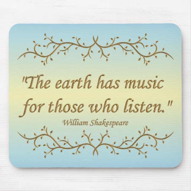 The Earth Has Music Mousepad (Front)