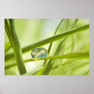The earth in a drop poster