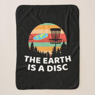 The Earth Is A Disc Golf Sherpa Blanket