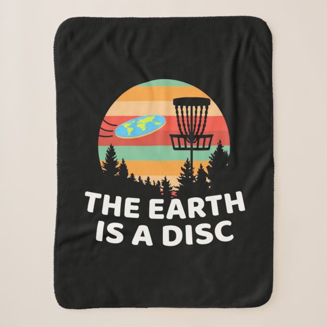 The Earth Is A Disc Golf Sherpa Blanket (Front)