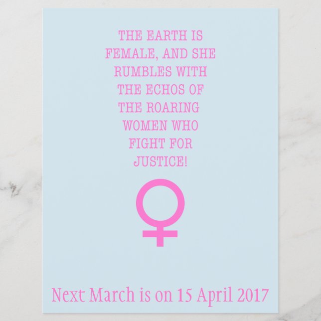 The Earth is Female Flyer (Front)