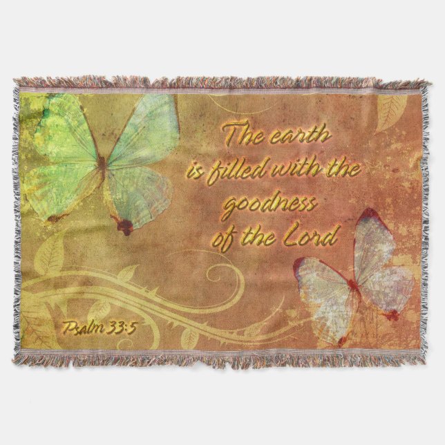 The earth is filled with the.. Throw Blanket (Front)