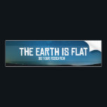 The Earth Is Flat Bumper Sticker<br><div class="desc">The Earth is Flat - Do your Research Bumper Sticker. 

Showing a beautiful night sky over the earths surface.</div>