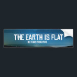 The Earth Is Flat Bumper Sticker<br><div class="desc">The Earth is Flat - Do your Research Bumper Sticker. 

Showing a beautiful night sky over the earths surface.</div>