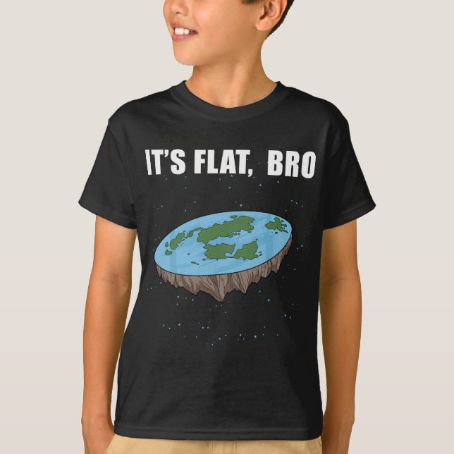 The Earth Is Flat Gifts It's Flat Bro Ice Wall Fla T-Shirt (Front)