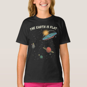 The Earth Is Flat Humorous Theory  T-Shirt