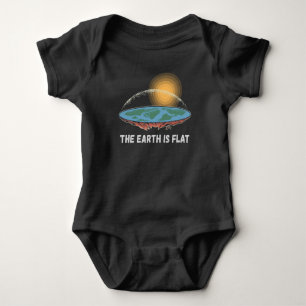 The Earth Is Flat Humourous Theory Baby Bodysuit