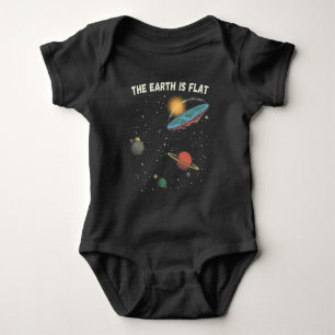 The Earth Is Flat Humourous Theory Baby Bodysuit