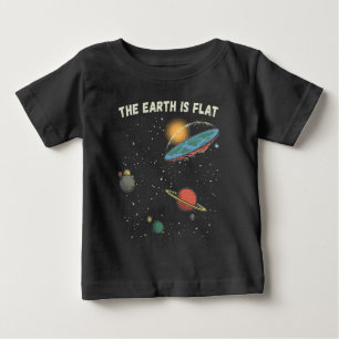 The Earth Is Flat Humourous Theory Baby T-Shirt