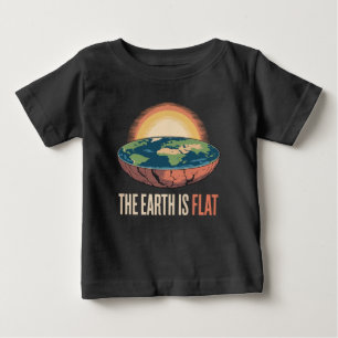 The Earth Is Flat Humourous Theory Baby T-Shirt