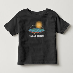 The Earth Is Flat Humourous Theory Toddler T-Shirt