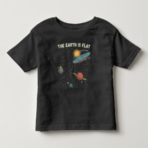 The Earth Is Flat Humourous Theory Toddler T-Shirt