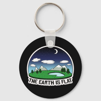 The Earth is Flat Key Ring