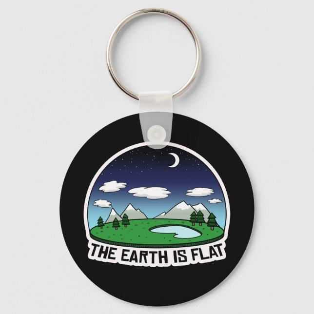 The Earth is Flat Key Ring (Front)
