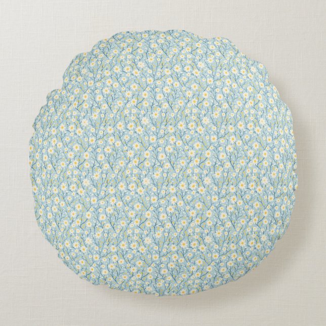 The Earth Laughs In Flowers Round Cushion (Front)