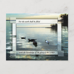 The Earth Shall Be Filled Postcard