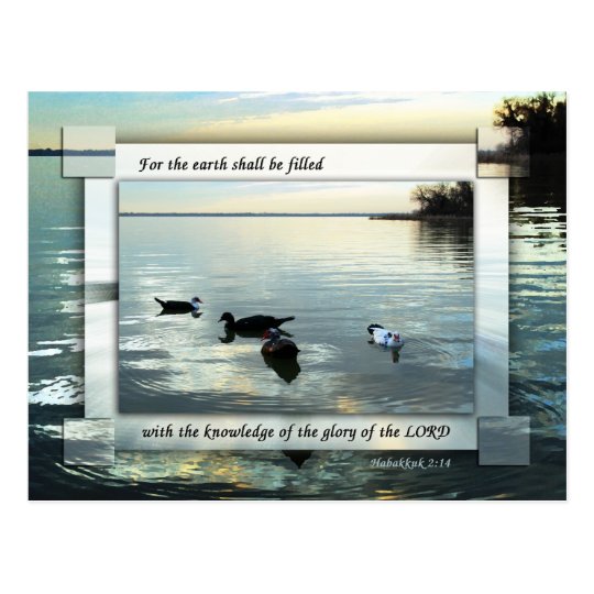 The Earth Shall Be Filled Postcard