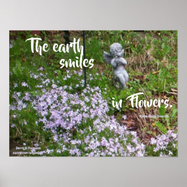 THE EARTH SMILES IN FLOWERS EMERSON  POSTER (Front)