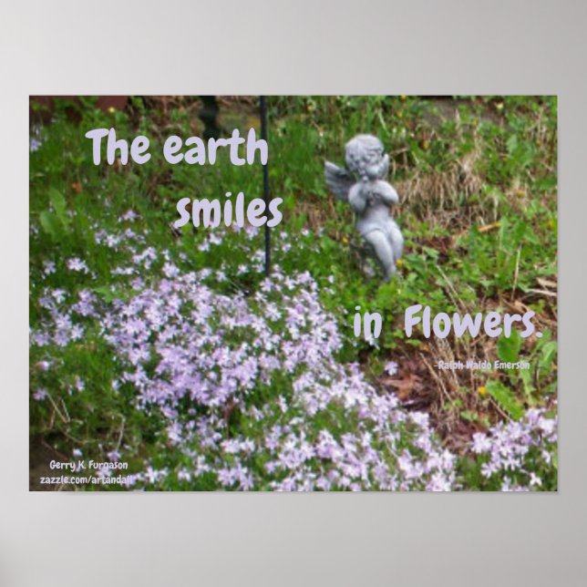 THE EARTH SMILES IN FLOWERS EMERSON  POSTER (Front)