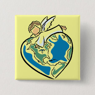 The Earth's Angel - 15 Cm Square Badge