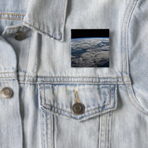 The Earth's Limb Above A Cloudy Western Australia. 15 Cm Square Badge