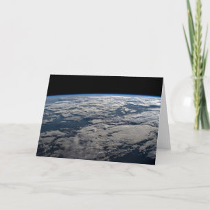 The Earth's Limb Above A Cloudy Western Australia. Card