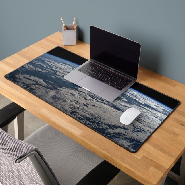 The Earth's Limb Above A Cloudy Western Australia. Desk Mat (Office 2)