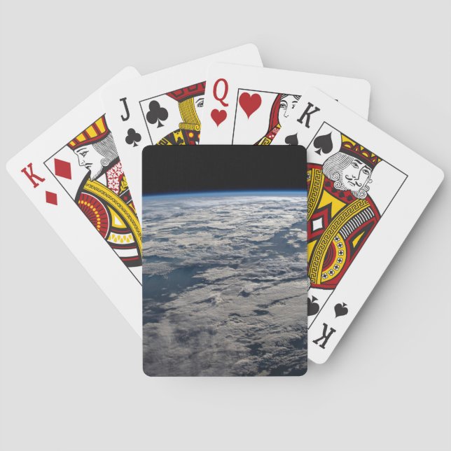 The Earth's Limb Above A Cloudy Western Australia. Playing Cards (Back)
