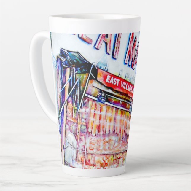 The East Village's Garden of Wisdom Latte Mug (Left Angle)