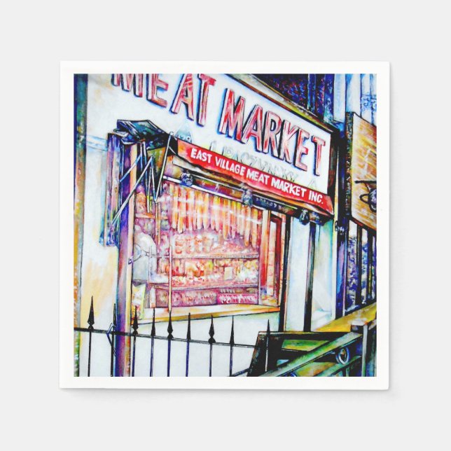 The East Village's Garden of Wisdom Napkin (Front)