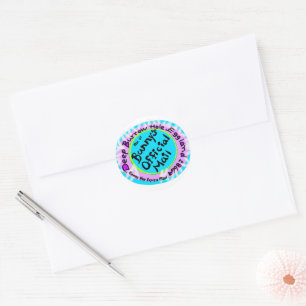 The Easter Bunny Address Mail Stamp Classic Round Sticker