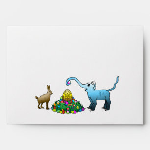 The Easter Bunny collects Easter eggs Envelope