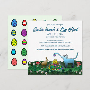 The Easter Bunny collects Easter eggs Invitation