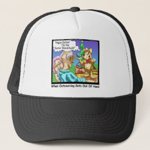 The Easter Bunny Is A Woodchuck Funny Trucker Hat