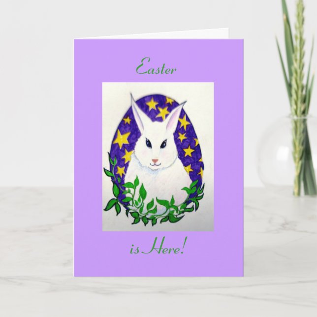 The Easter Bunny is Here! Holiday Card (Front)