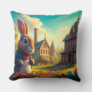 The Easter Bunny on a Secret Mission Cushion