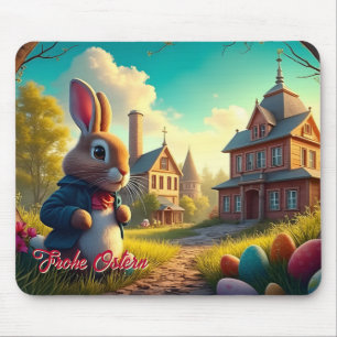 The Easter Bunny on a Secret Mission Mouse Mat