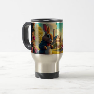 The Easter Bunny on a Secret Mission Travel Mug