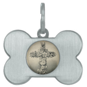The Easter Cross by Currier & Ives 1869 Pet Name Tag