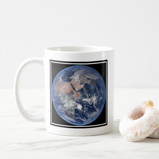 The Eastern Hemisphere On Planet Earth. Coffee Mug (With Donut)