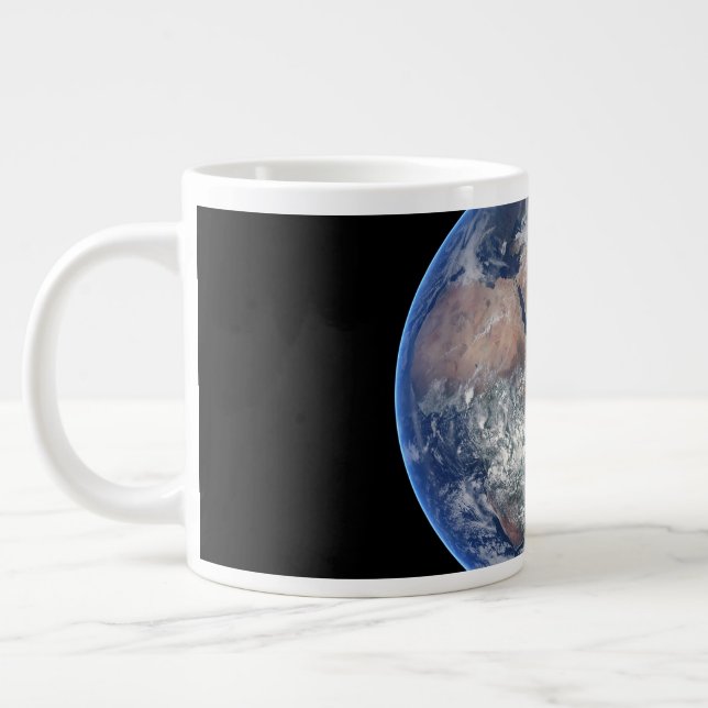 The Eastern Hemisphere On Planet Earth. Large Coffee Mug (Left)